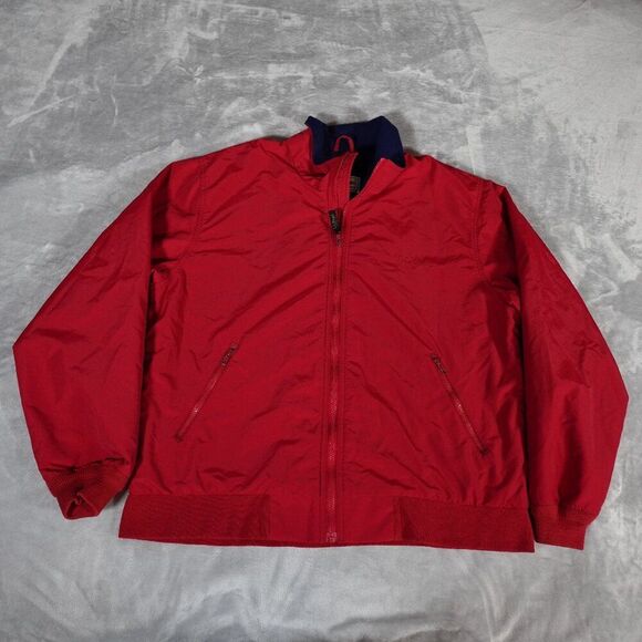 Vintage LL Bean 3 Season Jacket Mens Large Fleece Lined Lightweight Red - Picture 2 of 11